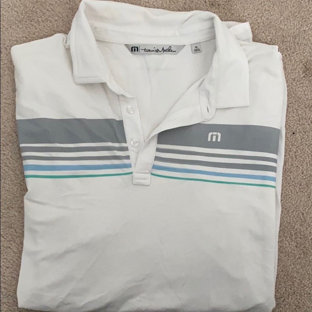 Travis Matthew Barefoot Golf Clue golf shirt